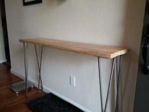 entryway table with hairpin legs