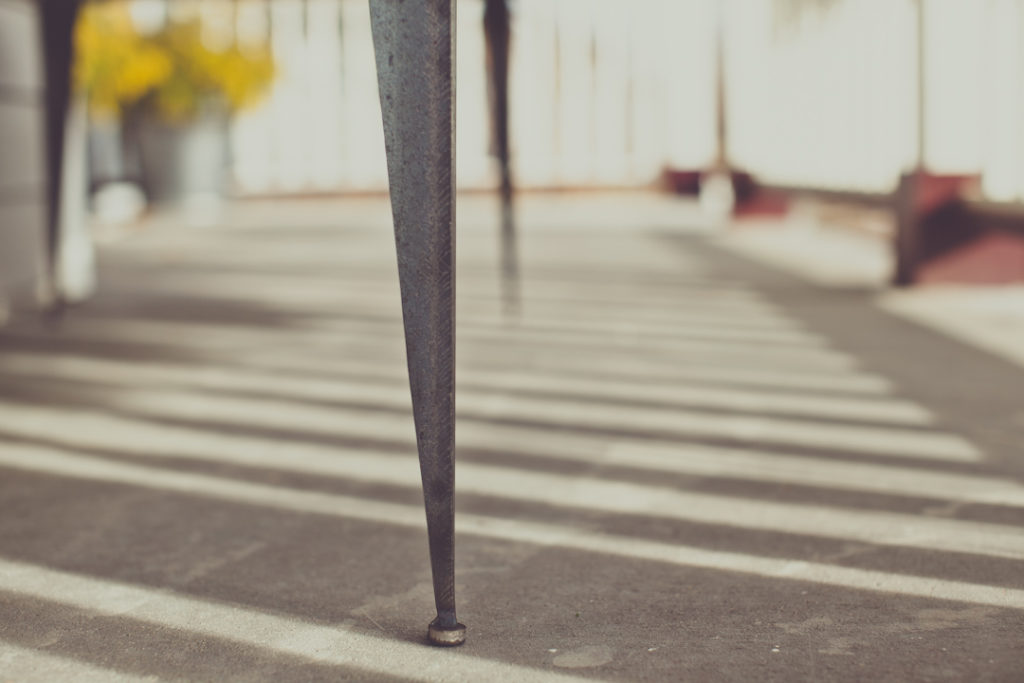Glass Topped Cherry Table with Tapered Angle Iron Legs Modern Legs
