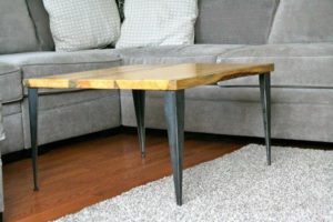 diy coffee table with modern metal table legs