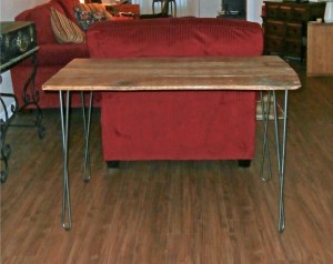 diy barn board table with hairpin legs