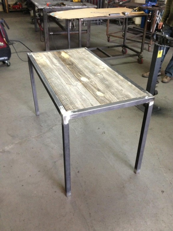 custom metal frame desk