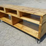 pallet wood tv stand with hairpin legs