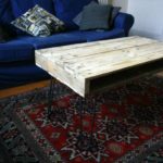 pallet wood coffee table with hairpin legs