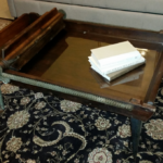 butter works coffee table with custom metal table legs