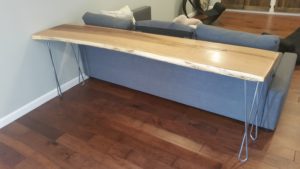 couch table with twist hairpin legs