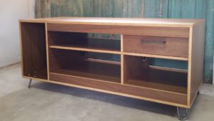jerrud media console with short hairpin legs