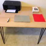 small 3 rod hairpin leg desk