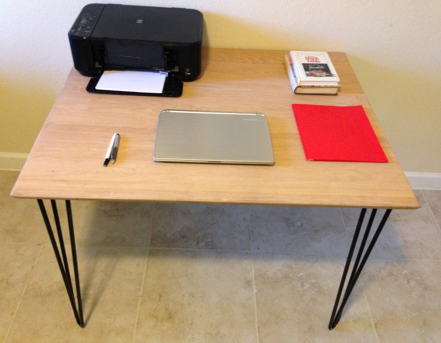 Dean’s Custom Desk with 3 Rod Hairpin Legs