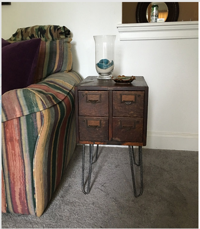 antique hairpin leg side table