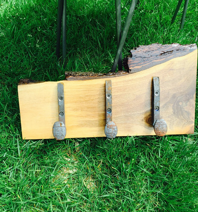 railroad spike coat rack