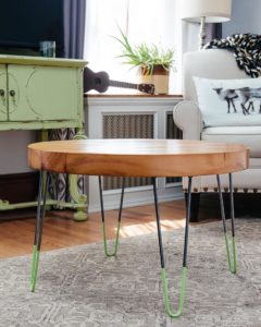 green dipped hairpin legs